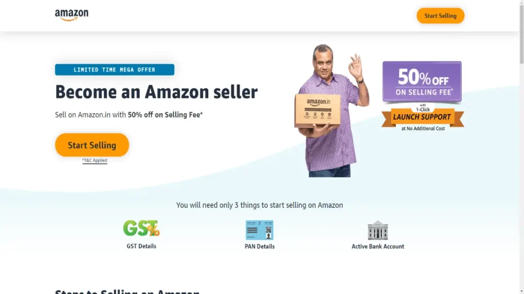 Become a seller on amazon india