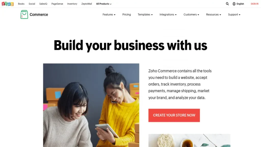 Create Your Own Online Store-Zoho-Commerce