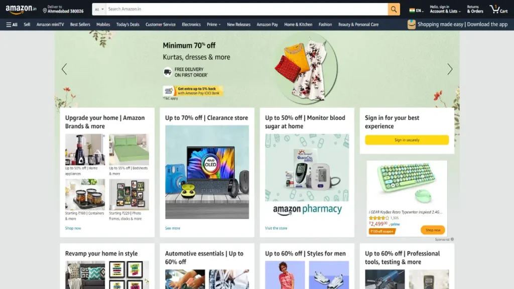 Online Shopping site -Amazon