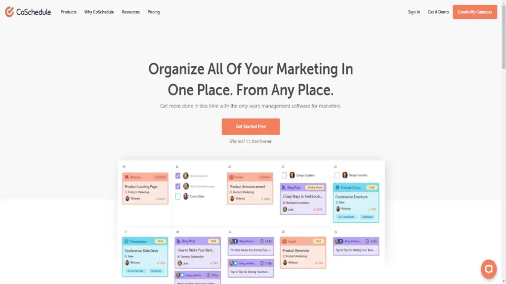 Organize All Of Your Marketing In One Place-CoSchedule
