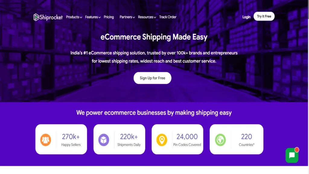 eCommerce Logistics Solutions-Shiprocket