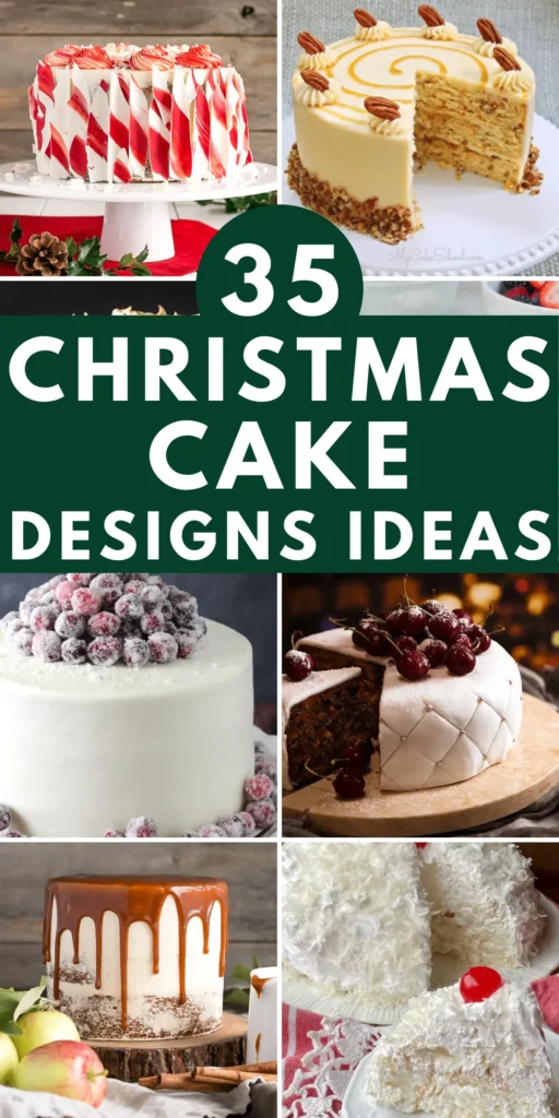 christmas cake designs ideas featured image